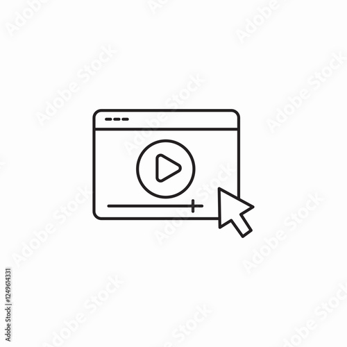 curor video navigate icon sign vector