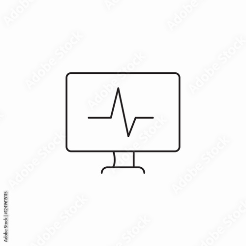 heart rate monitor icon sign vector