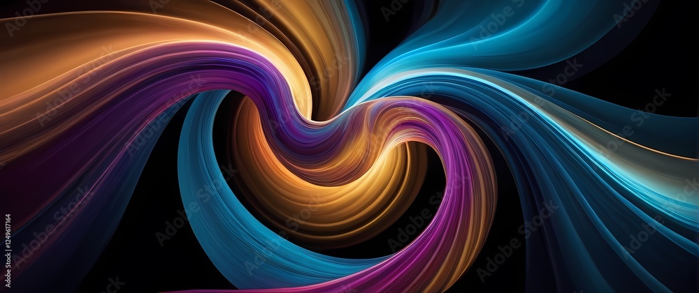 Obraz premium Stunning abstract wallpaper showcasing graceful swirls of colors in motion blending together to create a fluid representation of elegance and beauty