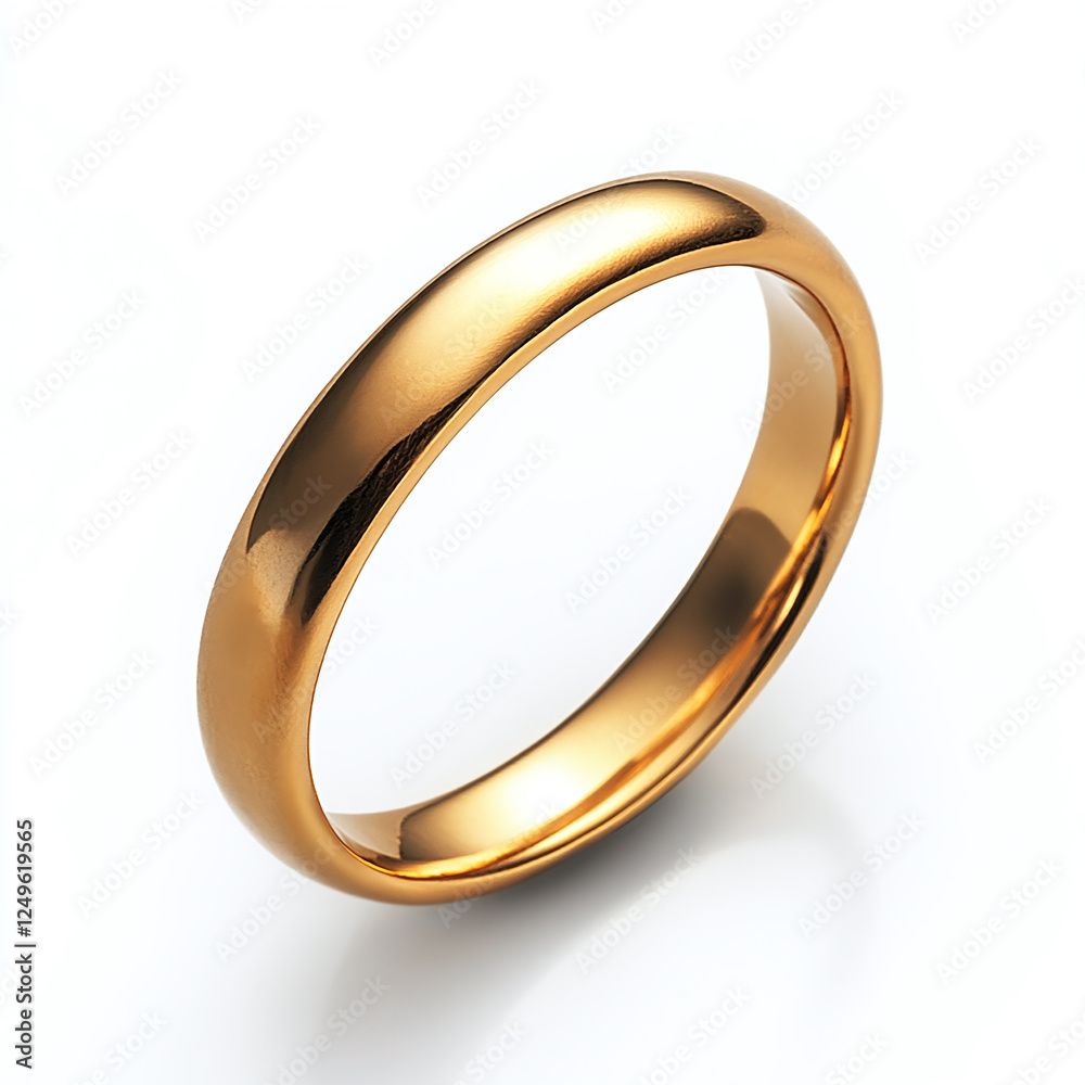 Simple gold ring isolated on white background. Simple gold ring isolated on white background.