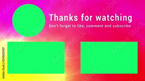 Wallpaper Mural Animated End screen with green screen placeholder for social media video Torontodigital.ca