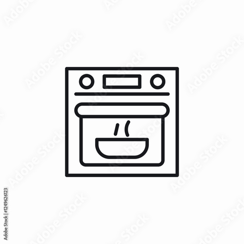 oven bake icon sign vector