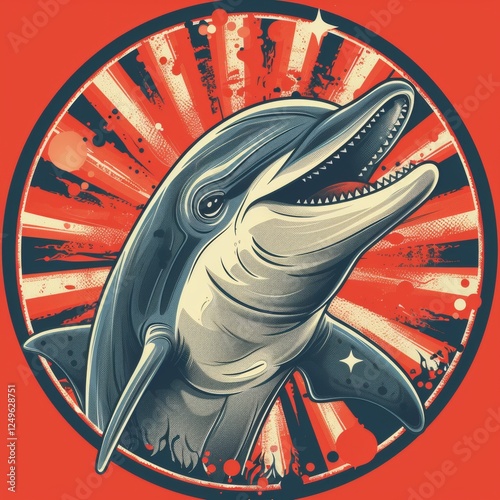 Isolated dolphin cutout on a white background for graphic design and creative projects