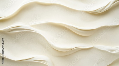 Abstract cream textures on a light sand color background, generative ai