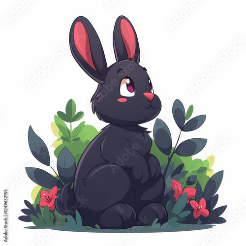 Isolated rabbit on white background  a clean and simple cutout design for various uses