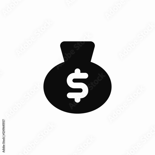 dollar sack icon sign vector