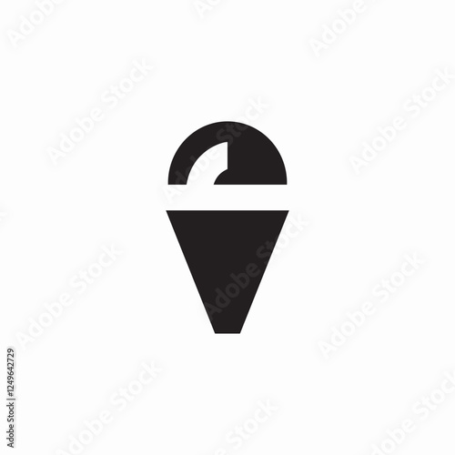 ice cream cone icon sign vector