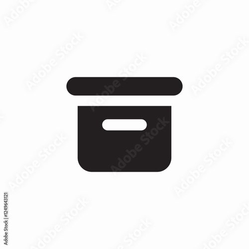 lid storage box icon sign vector