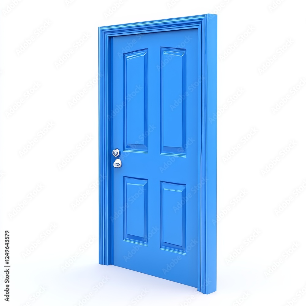 Door 3D render icon a white background, symbolizing entry, access, or opportunity. Door 3D render icon a white background, symbolizing entry, access, or opportunity.