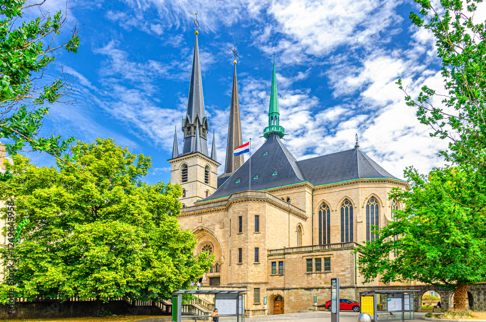 Notre-Dame Cathedral of Our Lady Roman Catholic church late gothic architecture style in Luxembourg City historical centre Ville Haute district