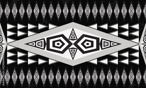 Geometric ethnic seamless pattern traditional. American, Mexican style. Aztec tribal ornament print. Design for background, wallpaper, illustration, fabric, clothing, carpet, batik, embroidery.
