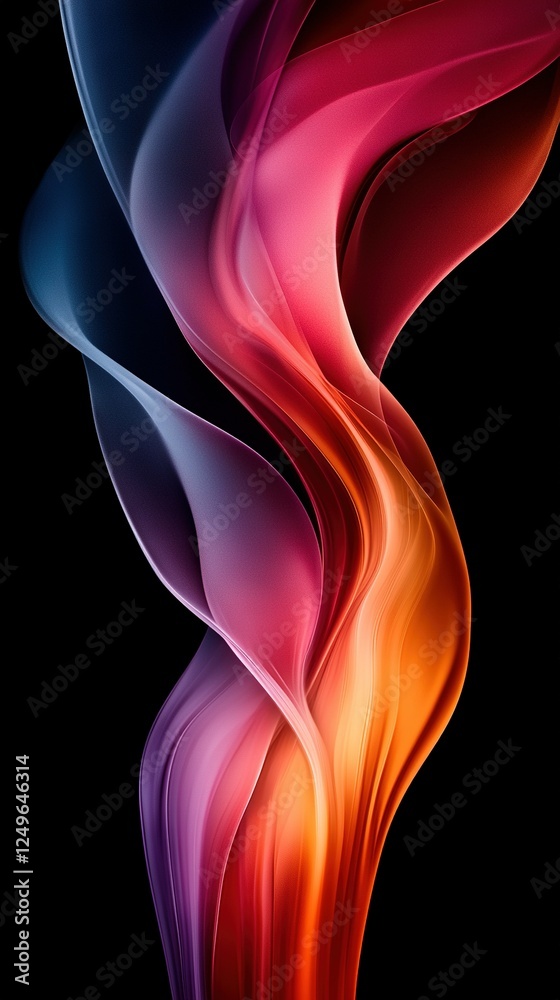 Close-up of a red & blue cell phone design on black background Close-up of a red & blue cell phone design on black background