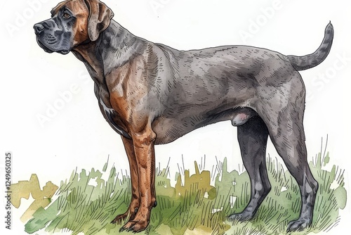 German shorthaired pointer  sleek, shorthaired dog posed beautifully against a white backdrop