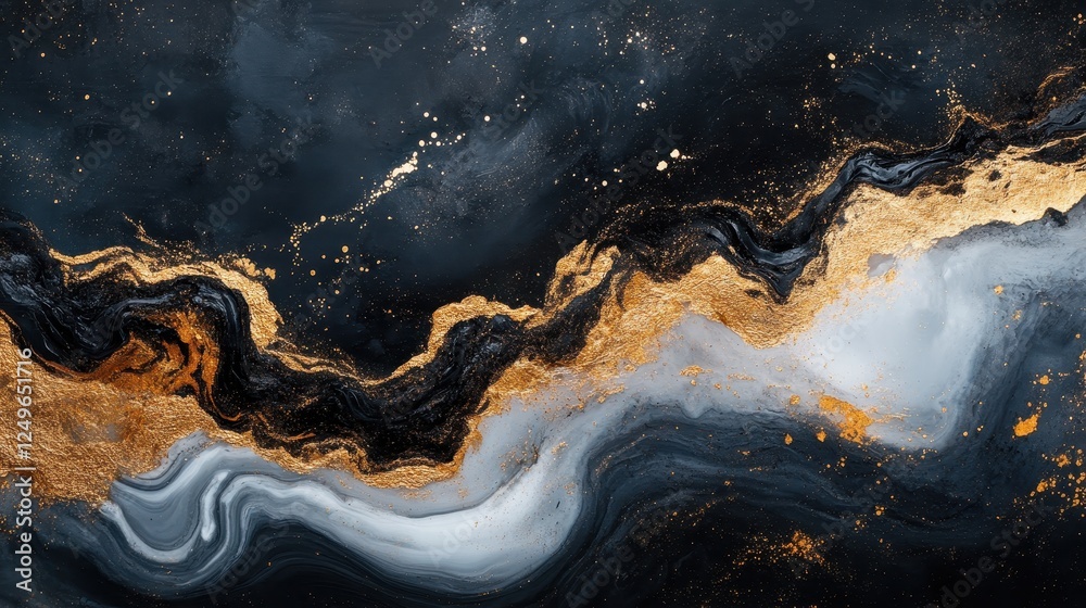 Abstract gold and grey marble art; cosmic background; luxury design Abstract gold and grey marble art; cosmic background; luxury design