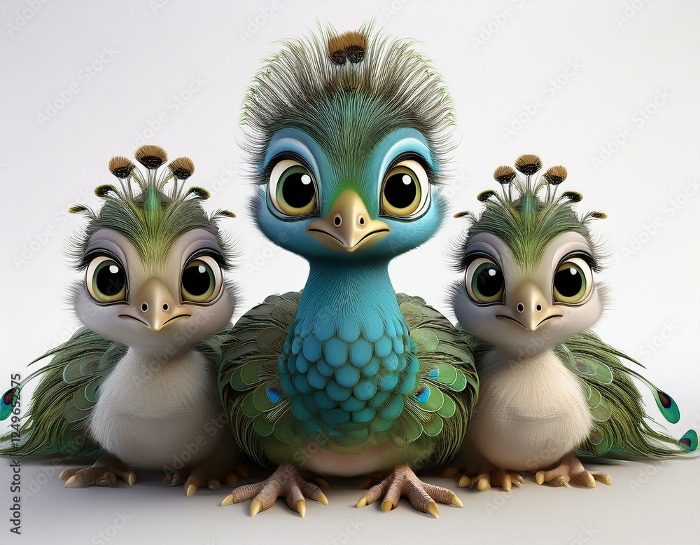 Fototapeta premium Niedlicher Pfau