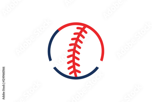 Minimalist baseball laces icon with clean, simple lines on a white background