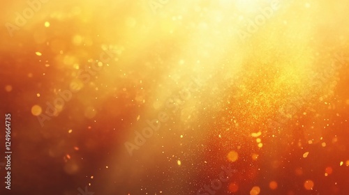 Golden Abstract Background with Soft Light Blurred Bokeh Effect