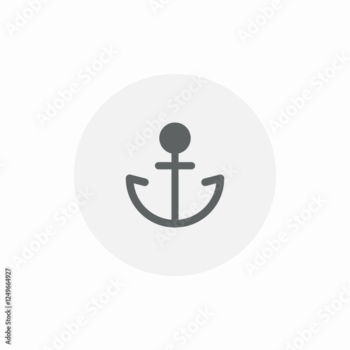 sea anchor boat icon sign vector