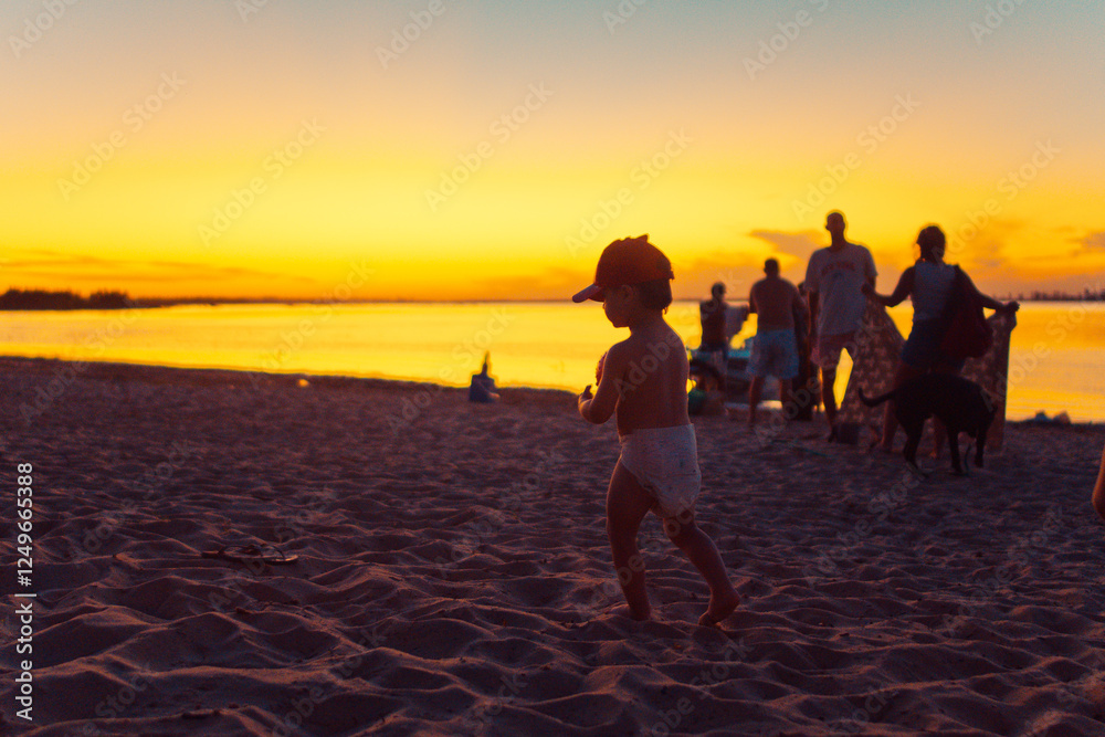 Fototapeta premium Beach Sunset playa summer break