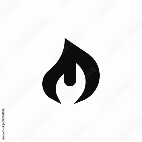 large flames icon sign vector