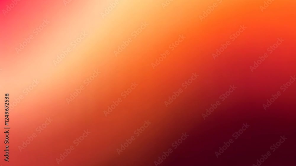 Abstract smooth red orange tones color gradient background. Abstract blurred grainy gradient banner background texture. Website, fashion menu background video.