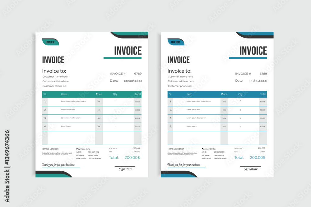 Invoice Design Template
