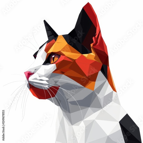 Isolated cat cutout on a clean white background for design and creative projects