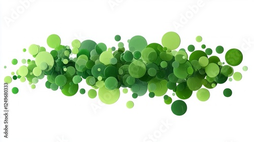 bundle green colour professional graphic design element 2d isolated with white background