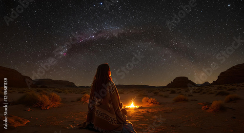 Woman Stargazing in San Pedro de Atacama	
