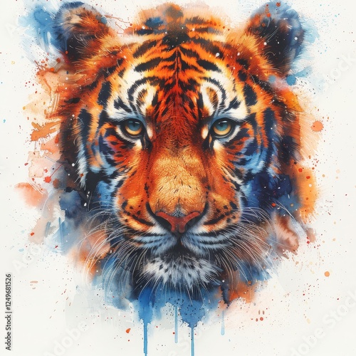 Isolated tiger cutout on a pristine white background for striking visual appeal and clarity