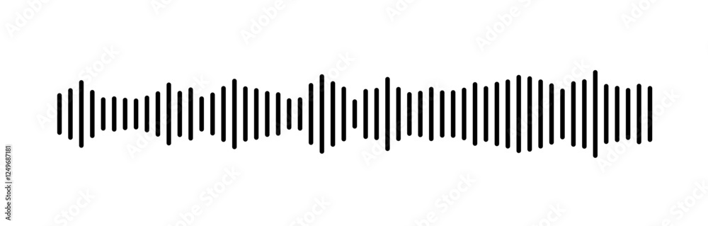 Minimalist Sound Wave Representation in Black and White Lines Minimalist Sound Wave Representation in Black and White Lines