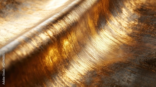 Matte brass metallic texture with a pearl gold finish, featuring a fine grainy detail for an upscale abstract look