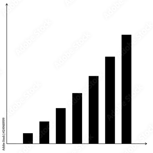 Detailed Black and White Bar Chart Design Element