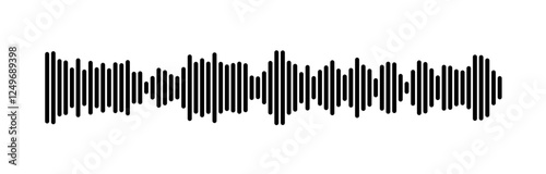 Detailed Parallel Line Pattern Forming Audio Wave Design Element