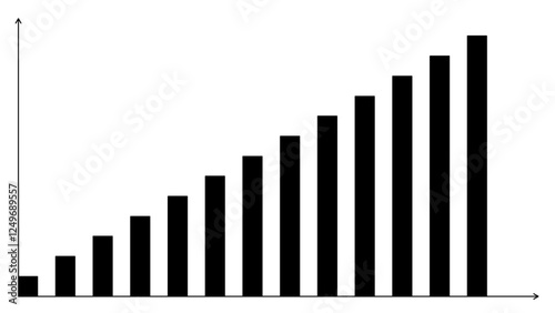 Simple Graph with Axes and Data bars Illustration