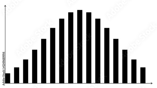 Simple Graph with Axes and Data bars Illustration