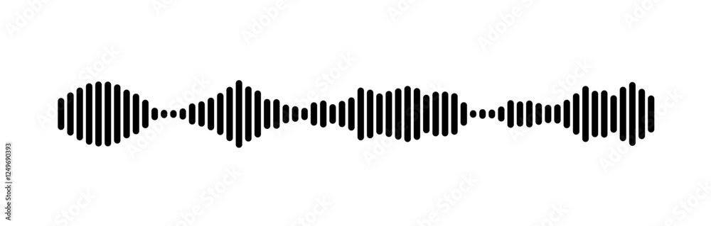 Abstract Sound Wave Representation Using Parallel Lines Design Abstract Sound Wave Representation Using Parallel Lines Design