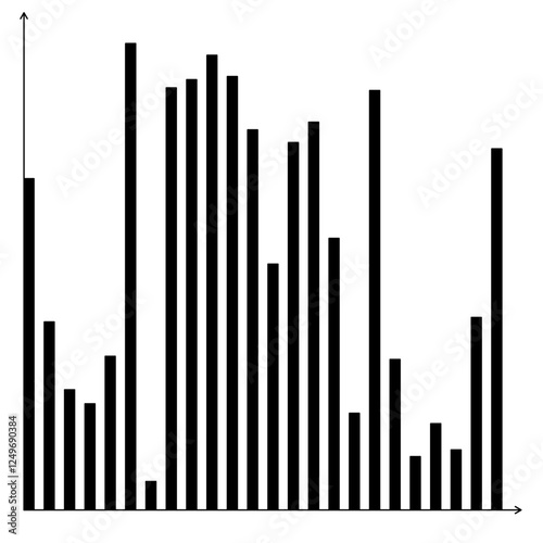 Minimalist Bar Chart with Grid and Labels Graphic