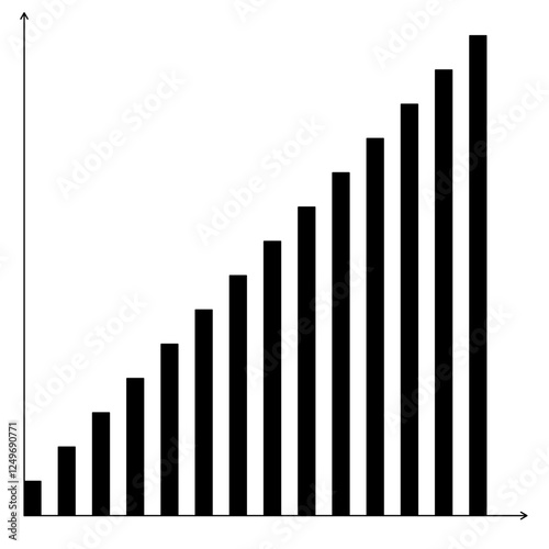 Geometric Bar Chart with Data Points and Axes