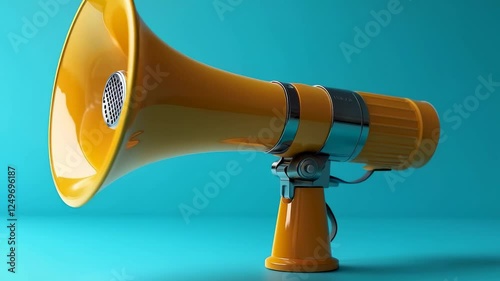 Bright Yellow Megaphone Ideal for Effective Public Announcements