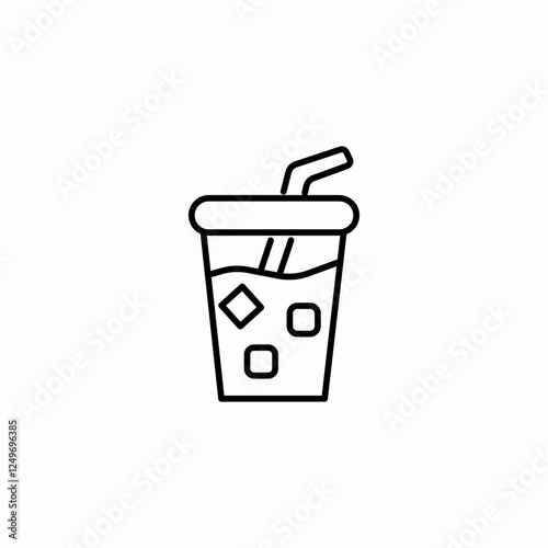 cold beverage icon sign vector