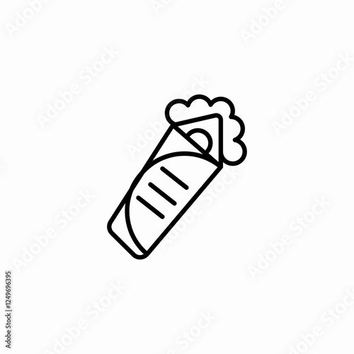 doner kebab icon sign vector