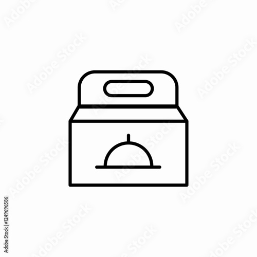 food handle box icon sign vector