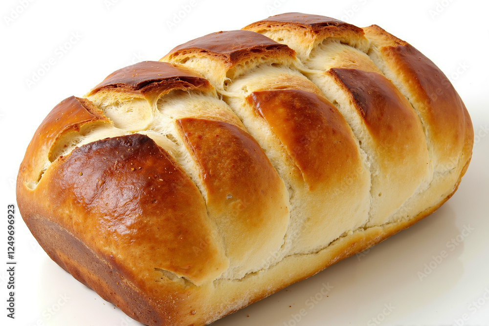 A loaf of bread on a white surface A loaf of bread on a white surface