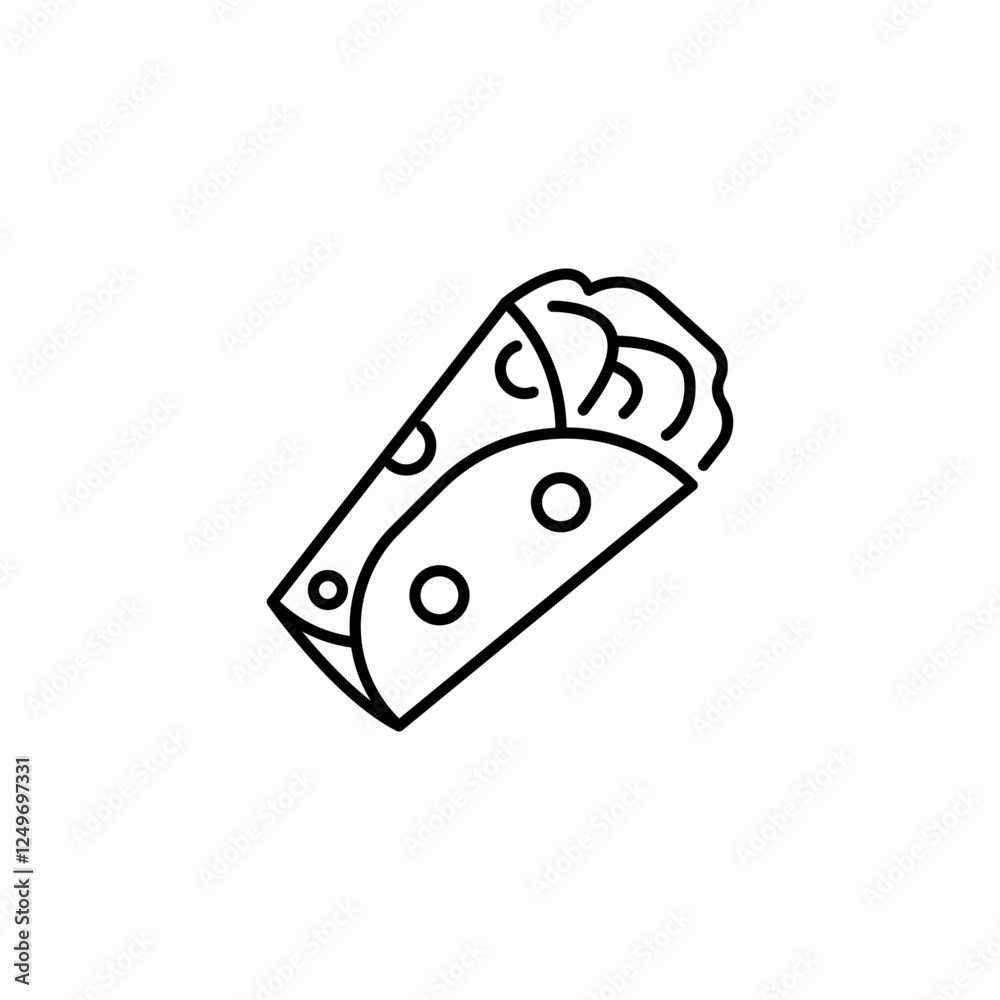 pancake wrap icon sign vector pancake wrap icon sign vector