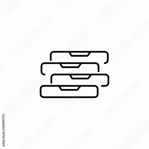 pizza box pile icon sign vector