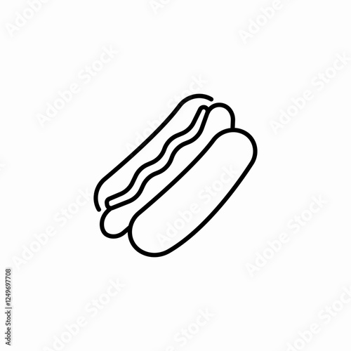 sausage bun sauce icon sign vector