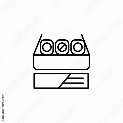 sushi food icon sign vector