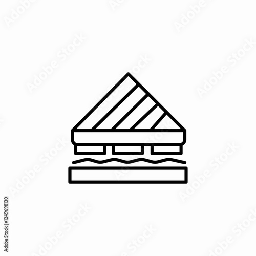 toast meal icon sign vector