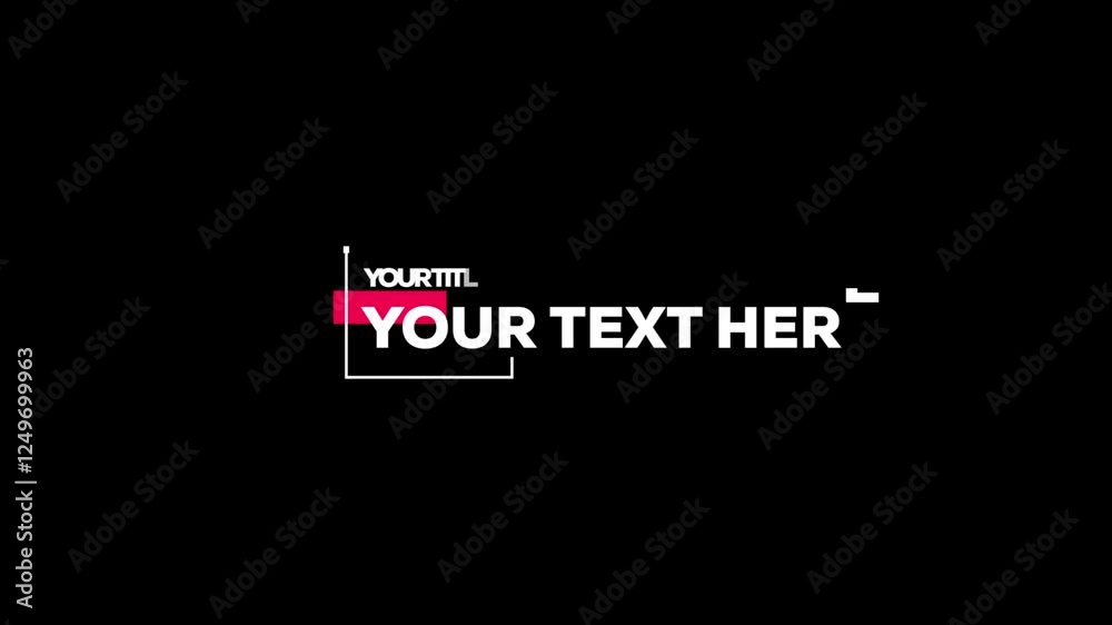 Elegant and minimal titles for video